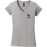 Curry College Softstyle Ladies Fit V-Neck T-Shirt