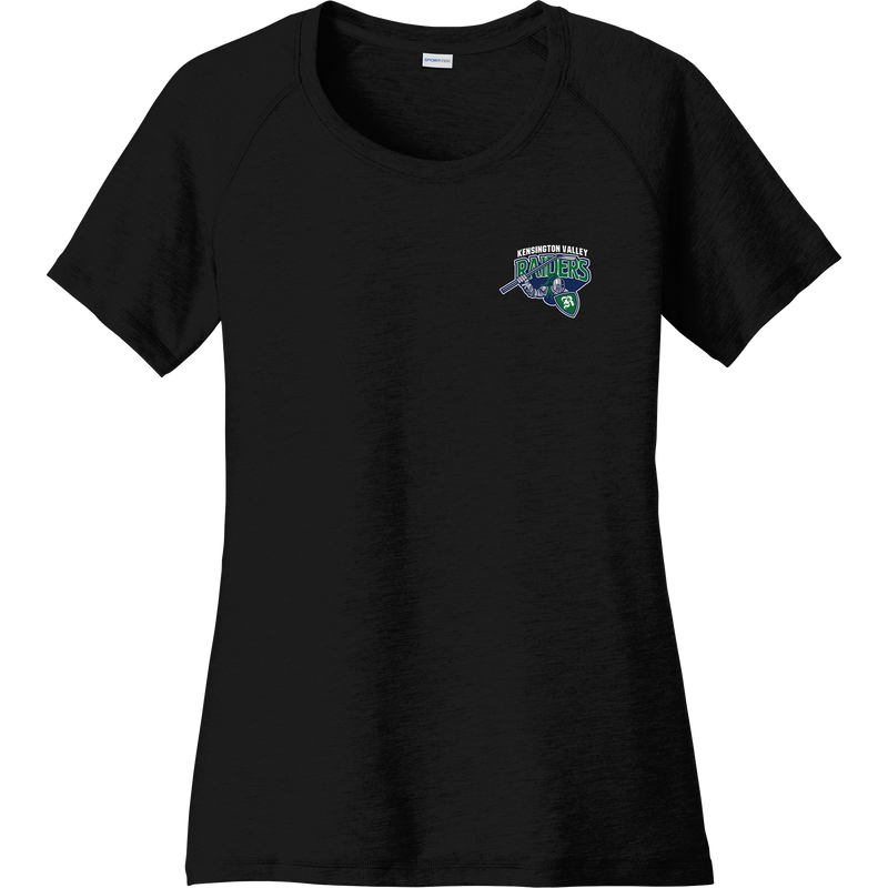 Kensington Valley Raiders Ladies PosiCharge Tri-Blend Wicking Scoop Neck Raglan Tee