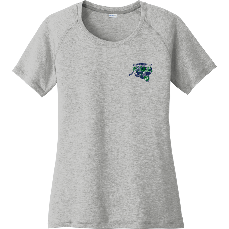 Kensington Valley Raiders Ladies PosiCharge Tri-Blend Wicking Scoop Neck Raglan Tee