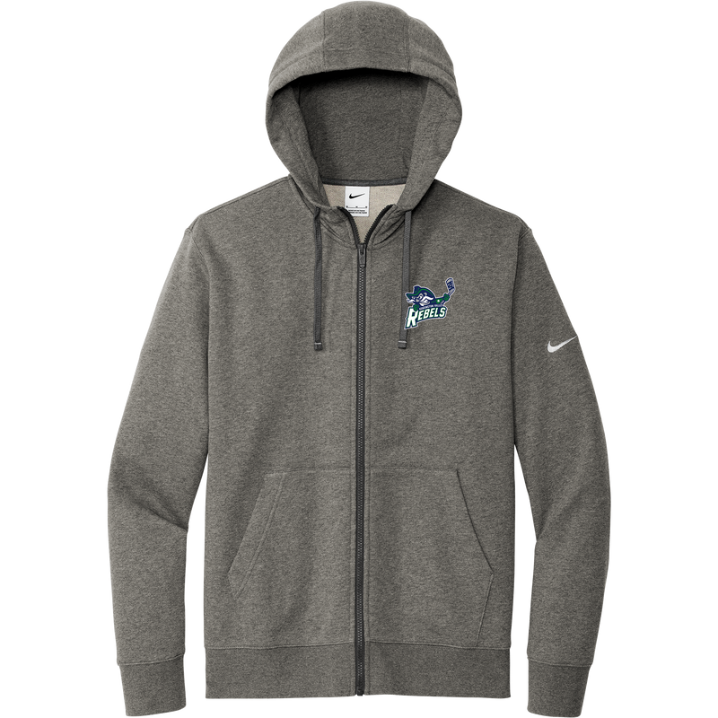 Kensington Valley Rebels Nike Club Fleece Sleeve Swoosh Full-Zip Hoodie